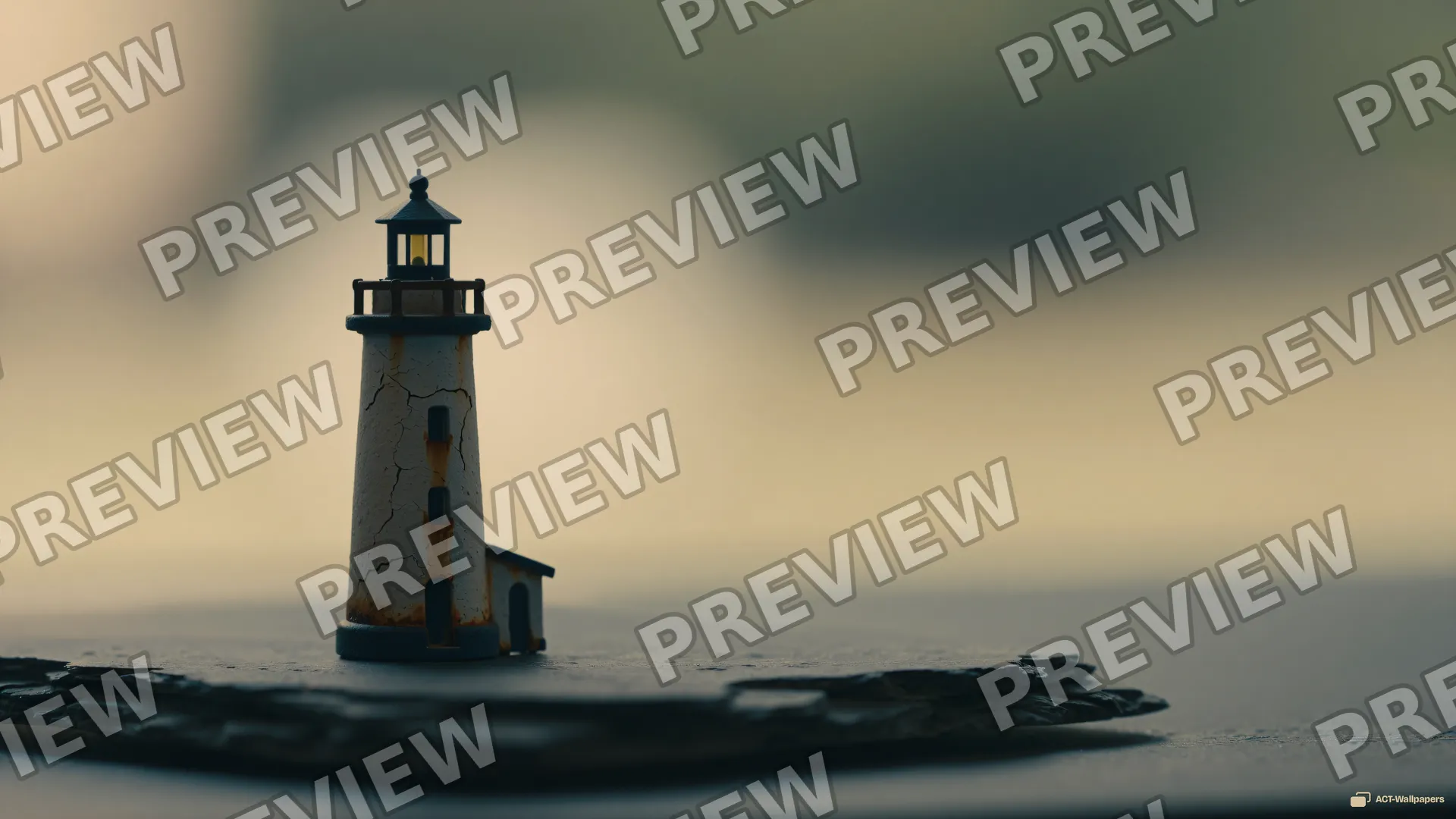 Slate Lighthouse Memory — Miniature worlds 4K wallpaper