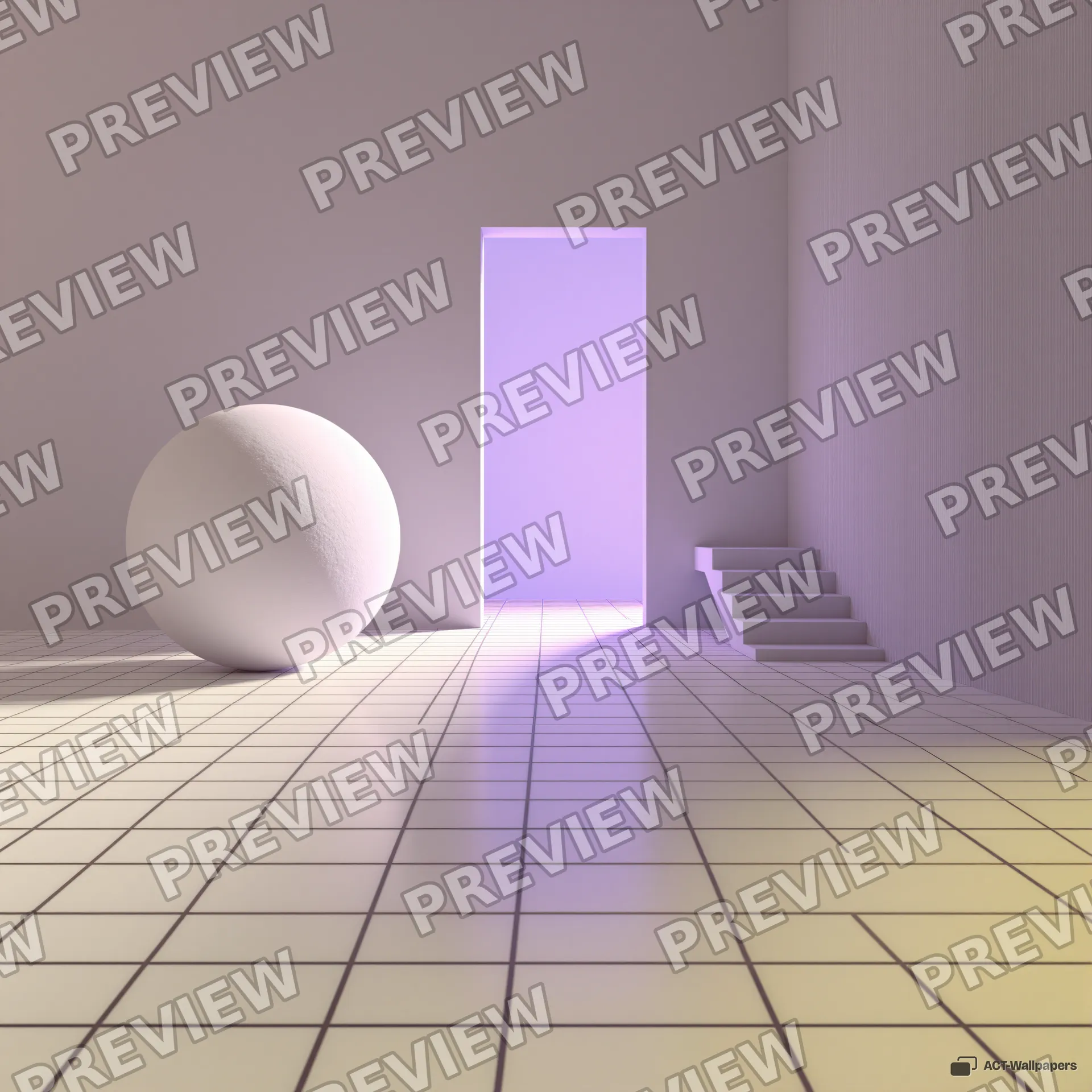 Violet Grid Void — Liminal grid space 4K wallpaper