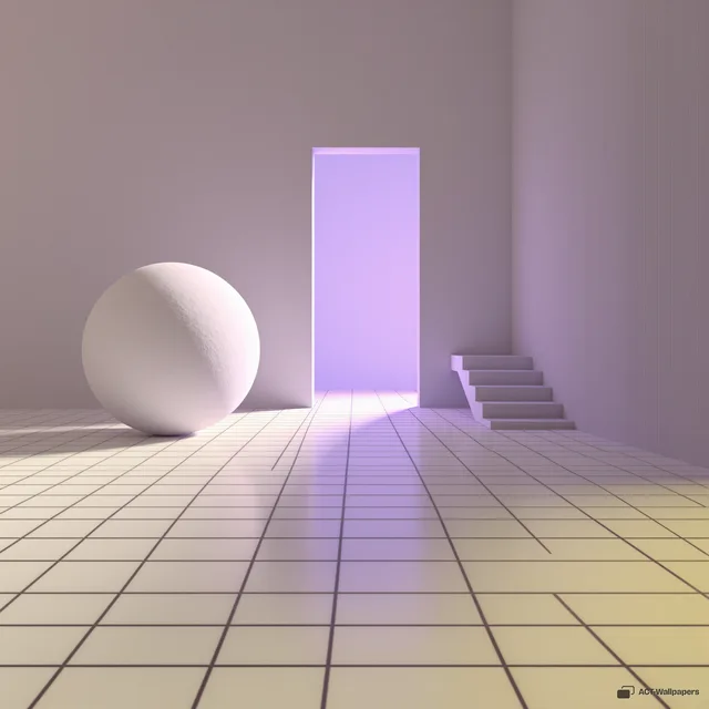 Violet Grid Void — Liminal grid space 4K wallpaper