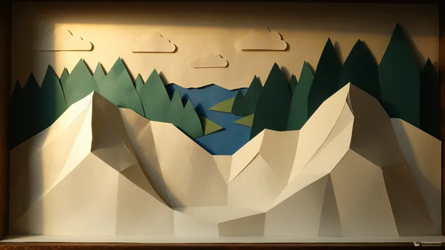 Matte Paper Diorama — Paper dioramas 4K wallpaper