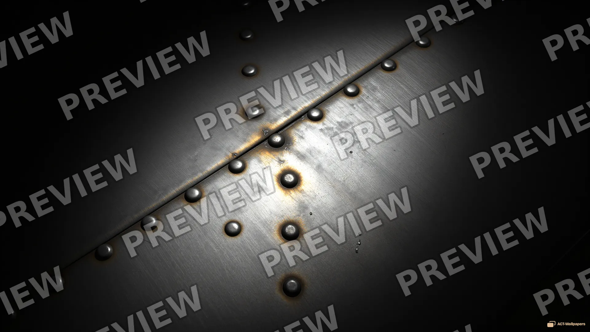 Riveted Steel Plate Macro — Macro mechanics 4K wallpaper