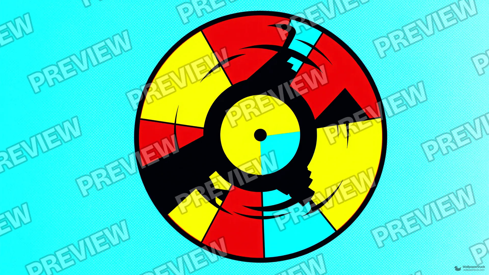 Fractured Vinyl Pop Art — Retro pop art 4K wallpaper