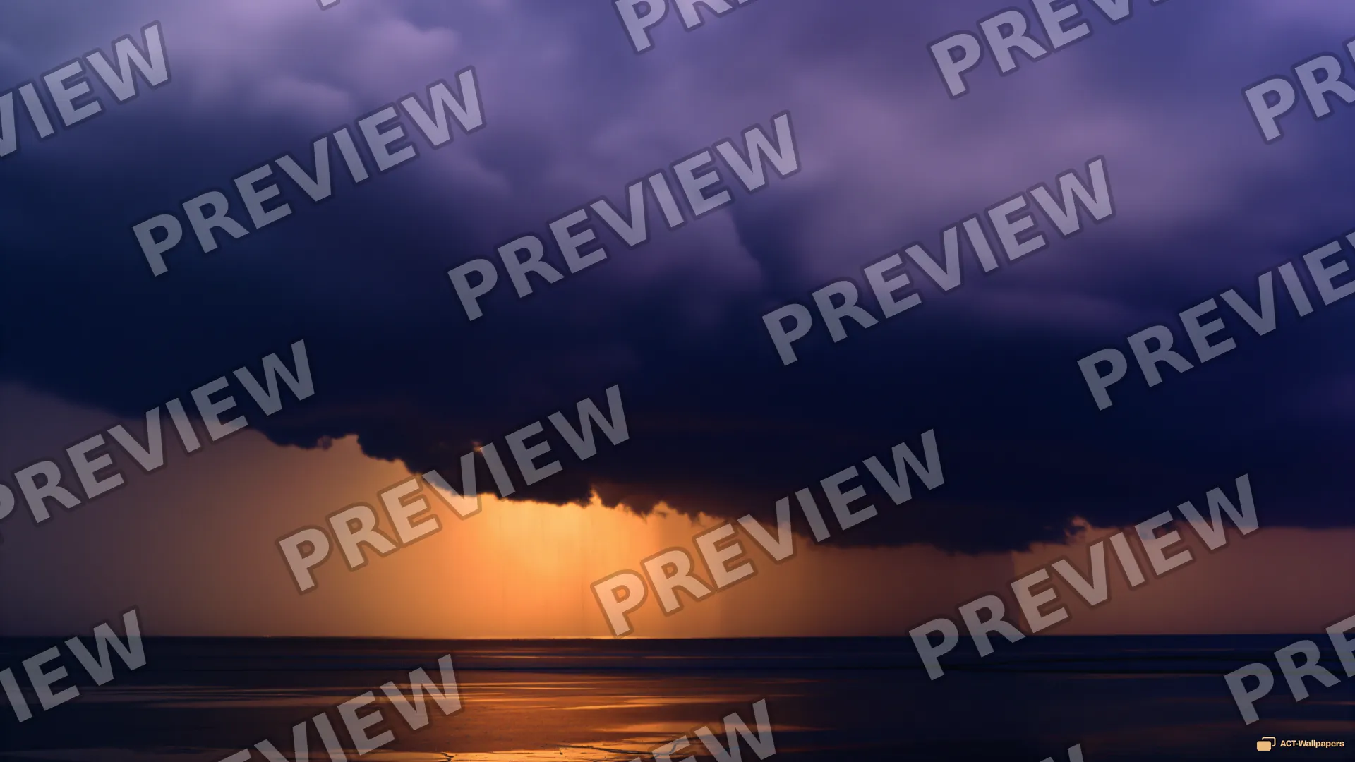 Storm Break Amber — Storm atmosphere 4K wallpaper