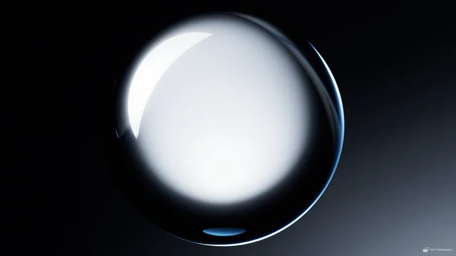 Chrome Sphere Void — Chrome texture 4K wallpaper