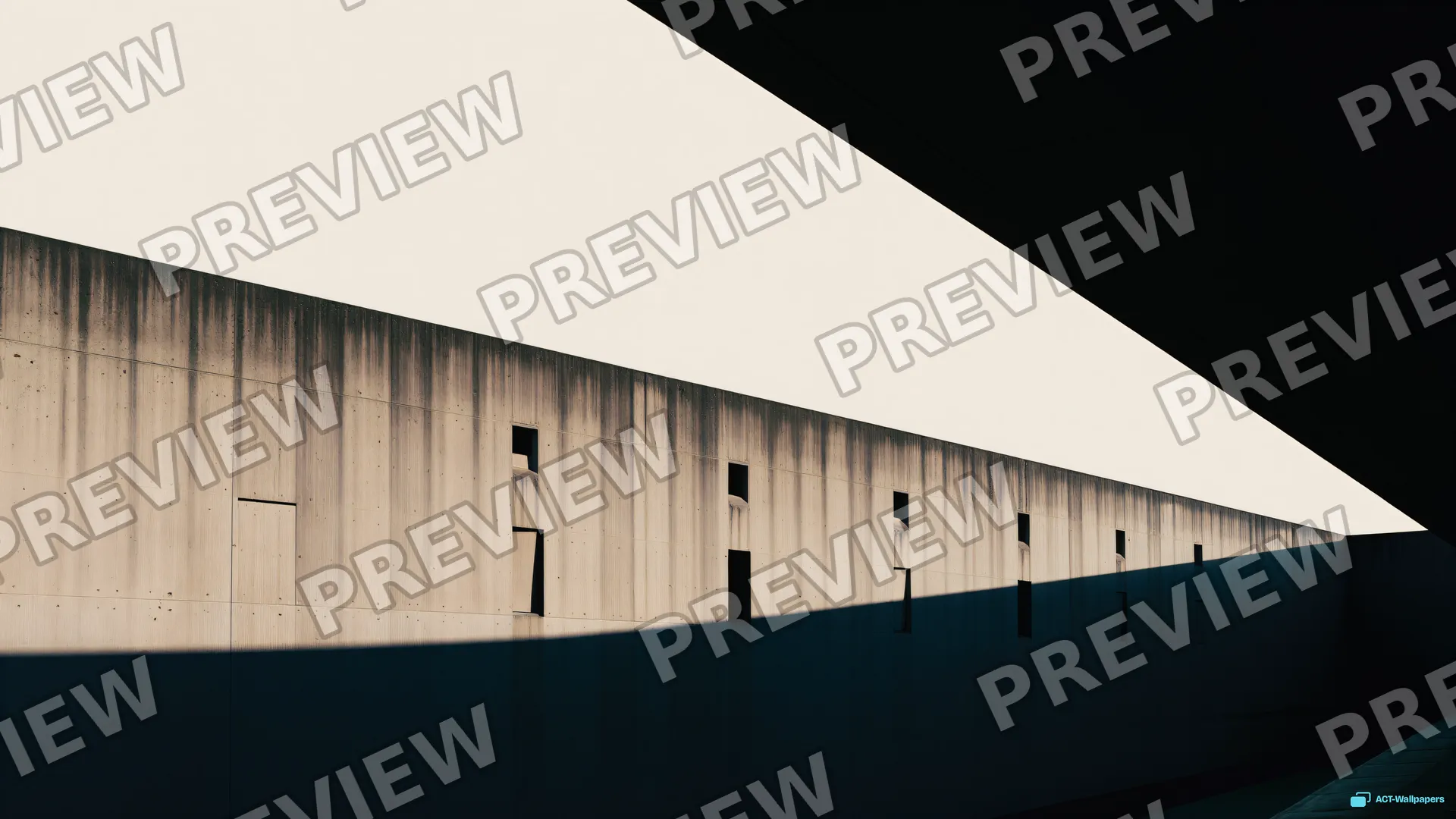 Concrete Cantilever Study — Brutalist architecture 4K wallpaper