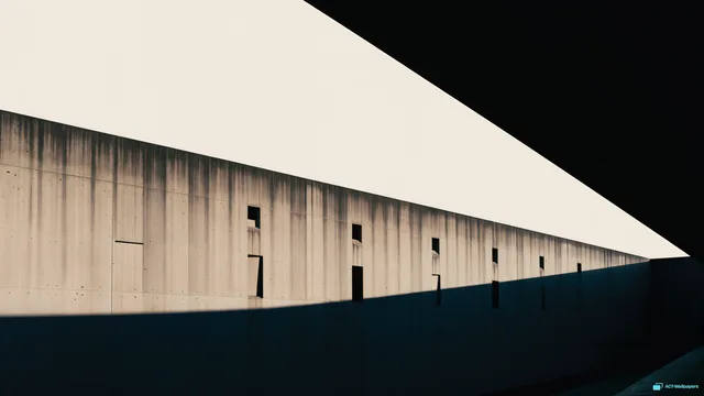 Concrete Cantilever Study — Brutalist architecture 4K wallpaper