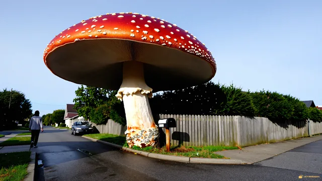 Colossal Amanita Cul-de-sac — Giant mushroom forest 4K wallpaper