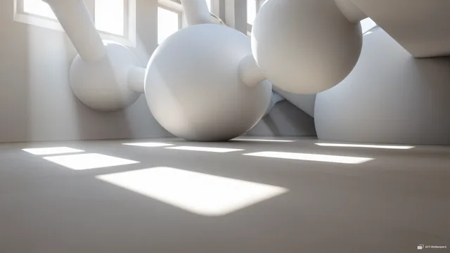 Overhead Molecule Grid — Molecule cathedral 4K wallpaper