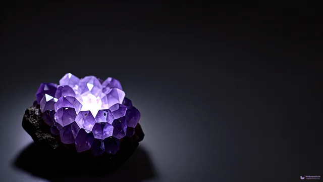 Amethyst Basalt Transmission — Crystals & minerals 4K wallpaper