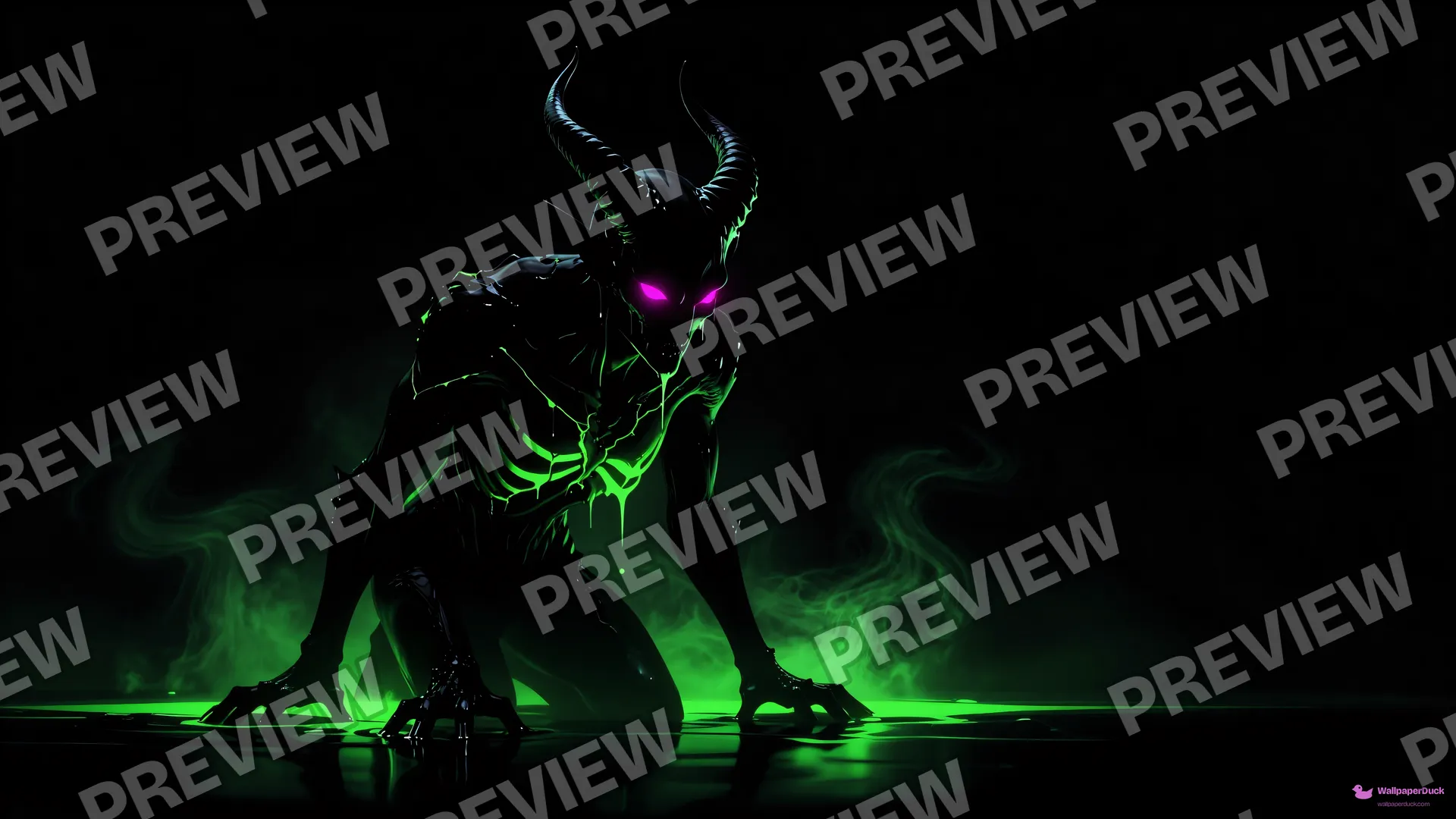 Neon Nightmare Silhouette — Neon nightmare 4K wallpaper