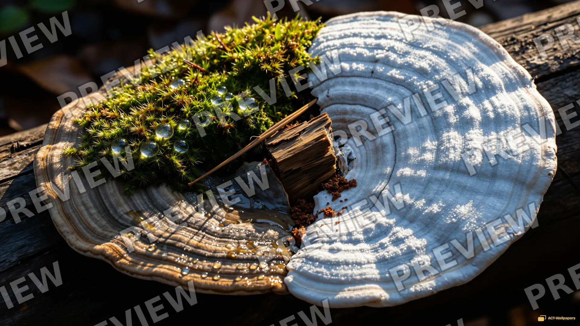 Reishi Split Season Macro — Split-season sports 4K wallpaper