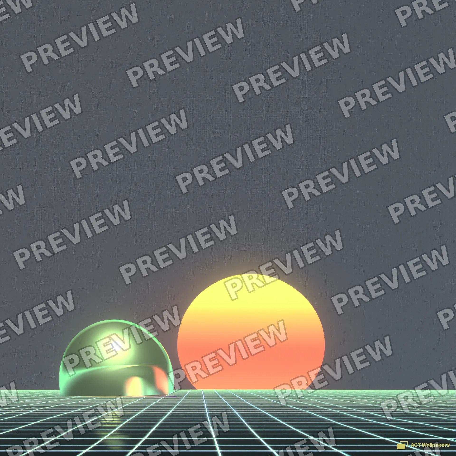 Banded Chrome Horizon — Retro futurism 4K wallpaper