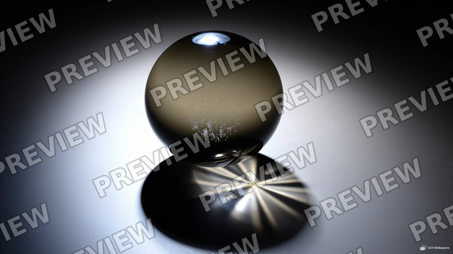Hollow Smoke Sphere — Glass sculpture 4K wallpaper