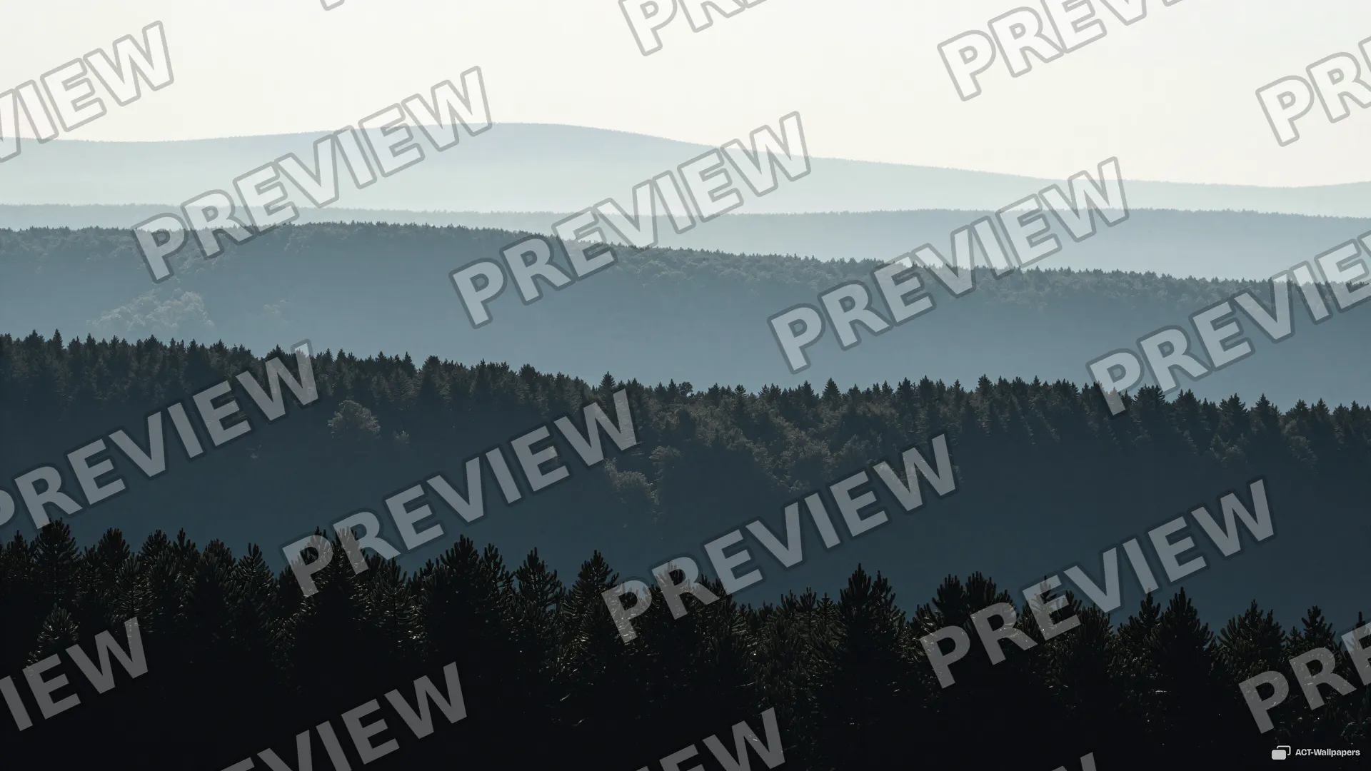 Ridged Mist Depth — Layered silhouettes 4K wallpaper